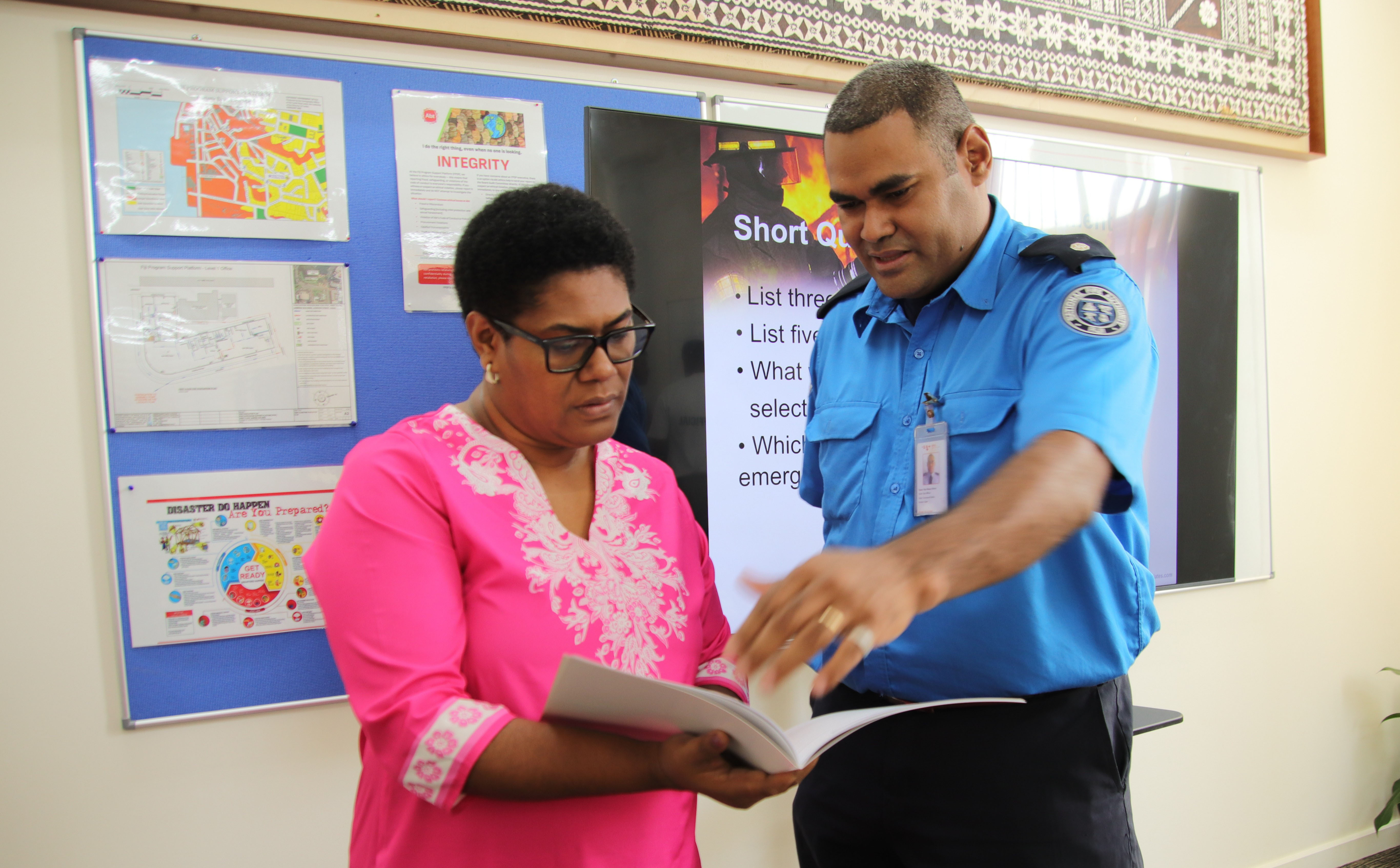 Fiji staff fire training