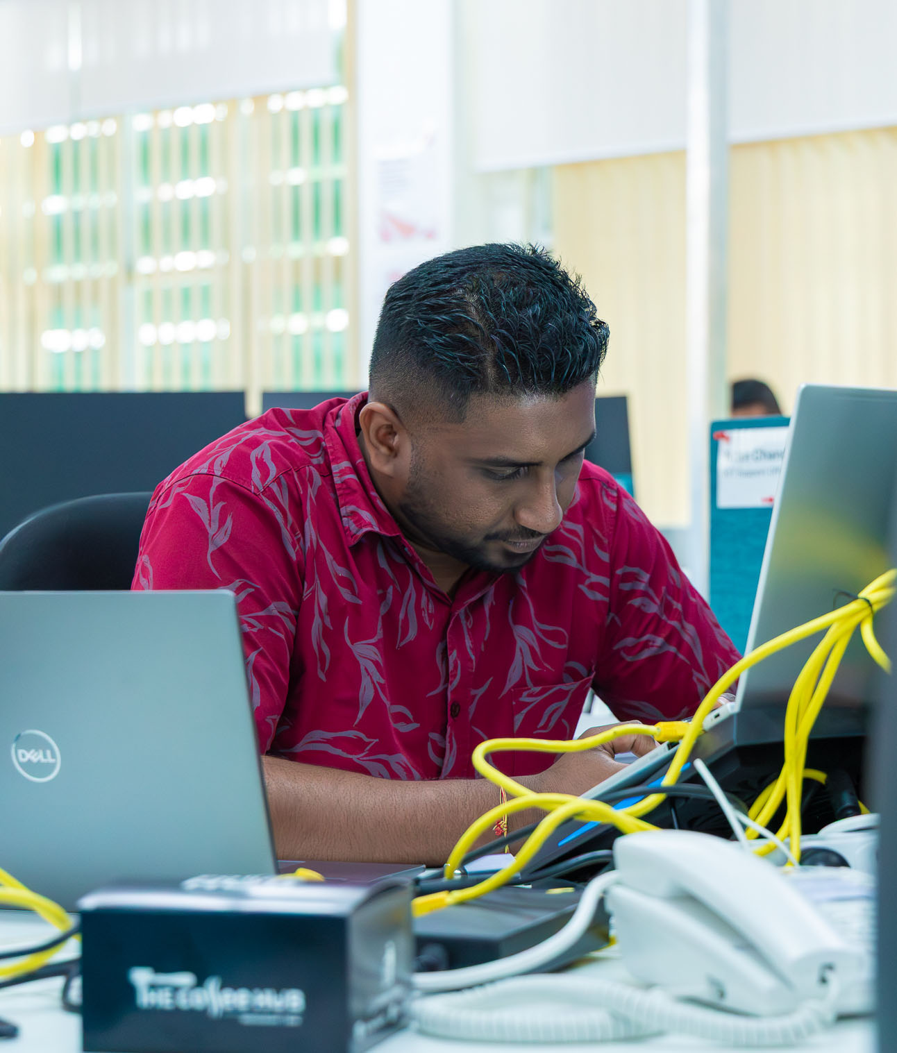 abt australia staff working at his computer