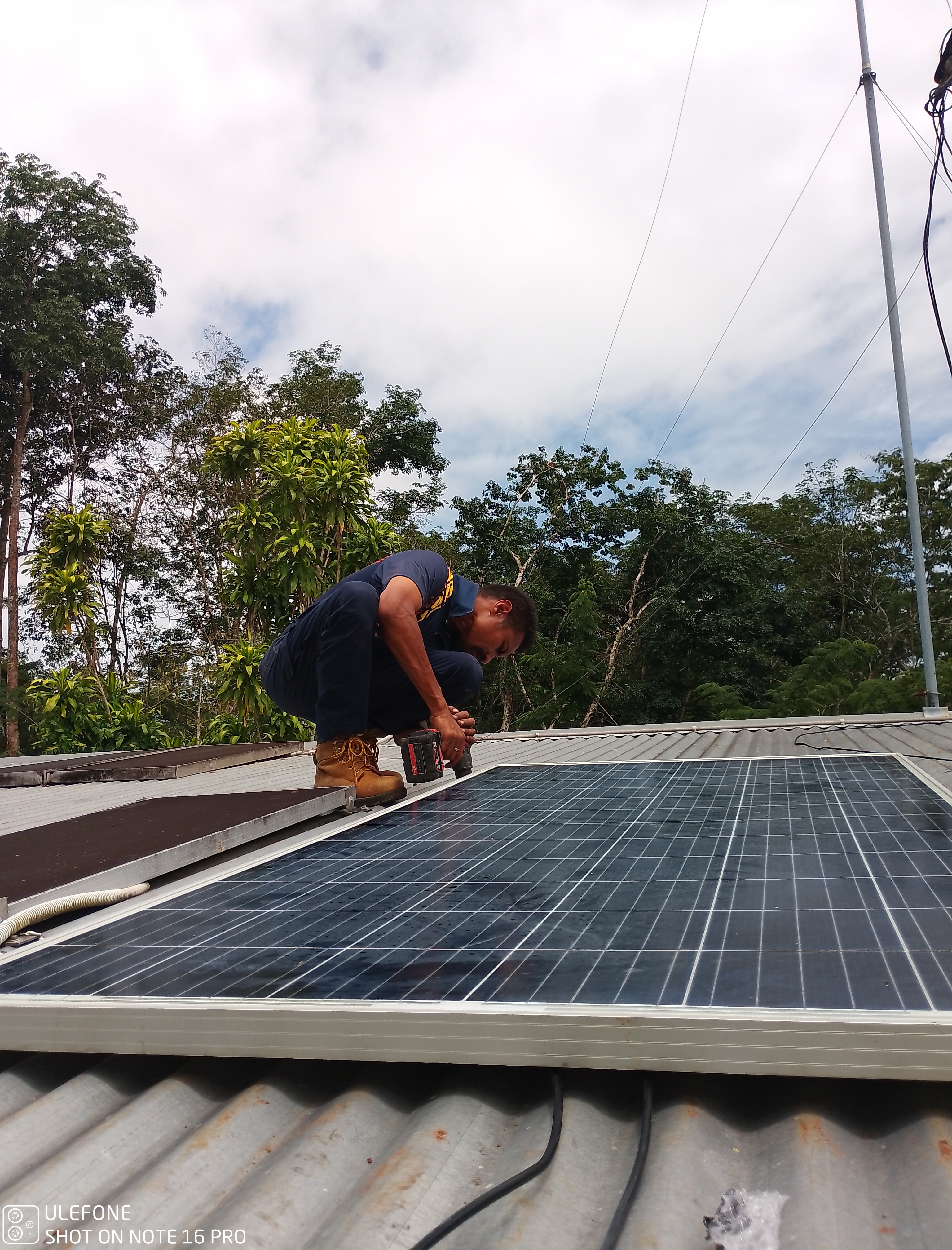 Solar panels at a health post